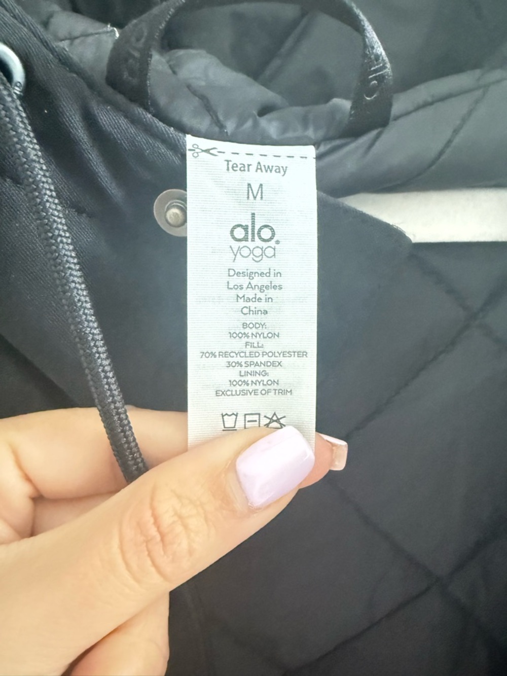 ALO Yoga Roam Black Lightweight Hooded Jacket men’s medium - Picture 4 of 6
